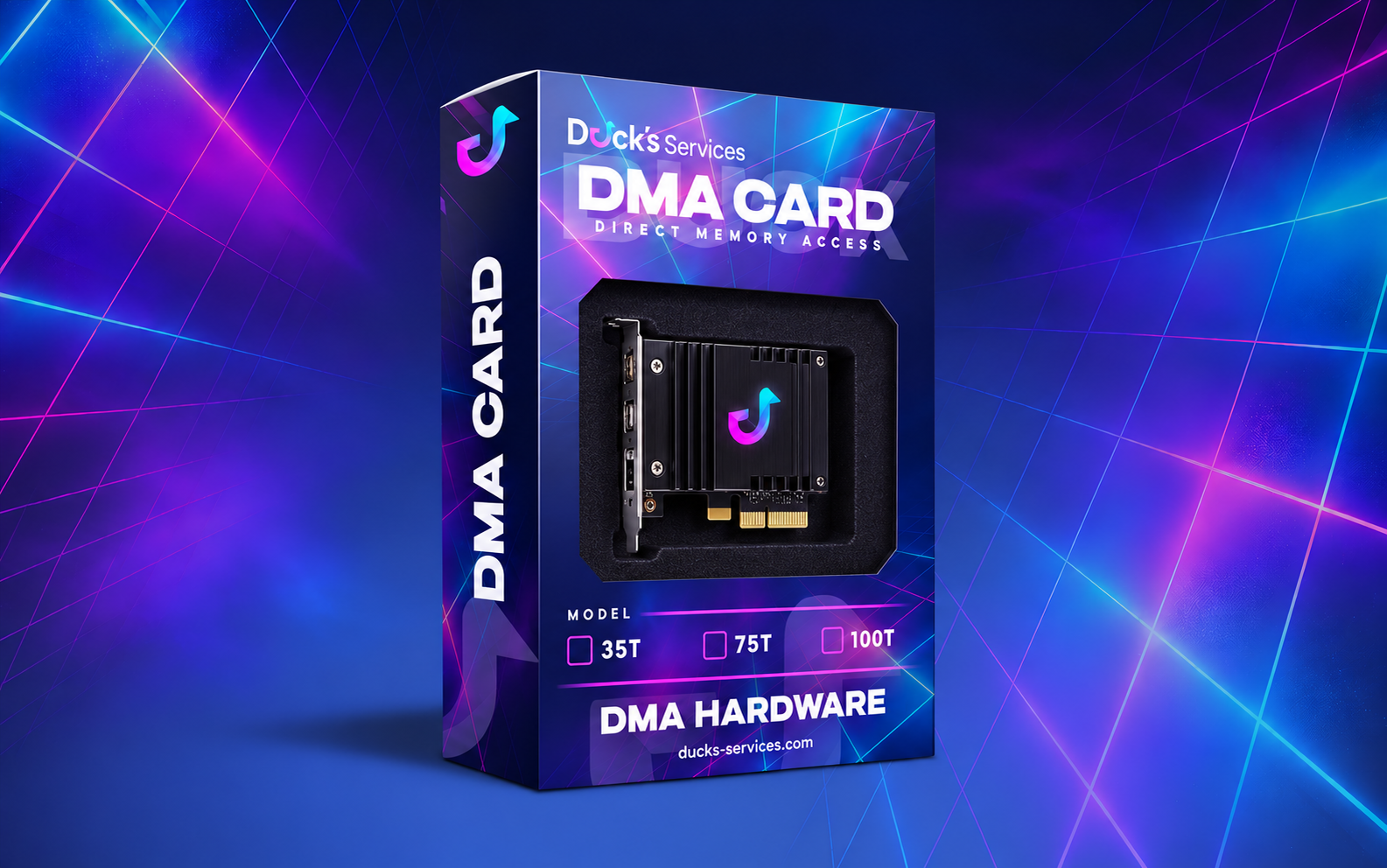 Physical product box design for Duck's Services